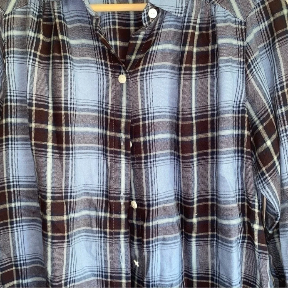 J. Jill Blue Plaid Button Down - Picture 2 of 6